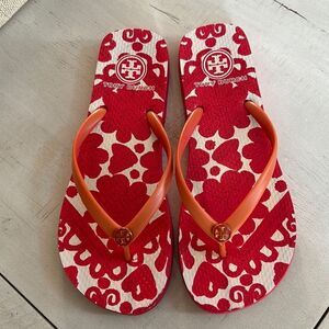 Tory Burch Red  Flip Flops Size 7